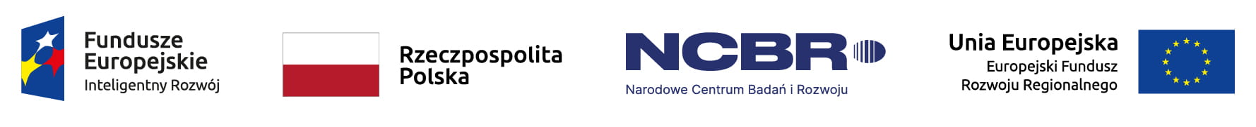 logo Fundusze Europejskie, logo Rzezcpospolita Polska, logo NCBR, logo Unia Europejska