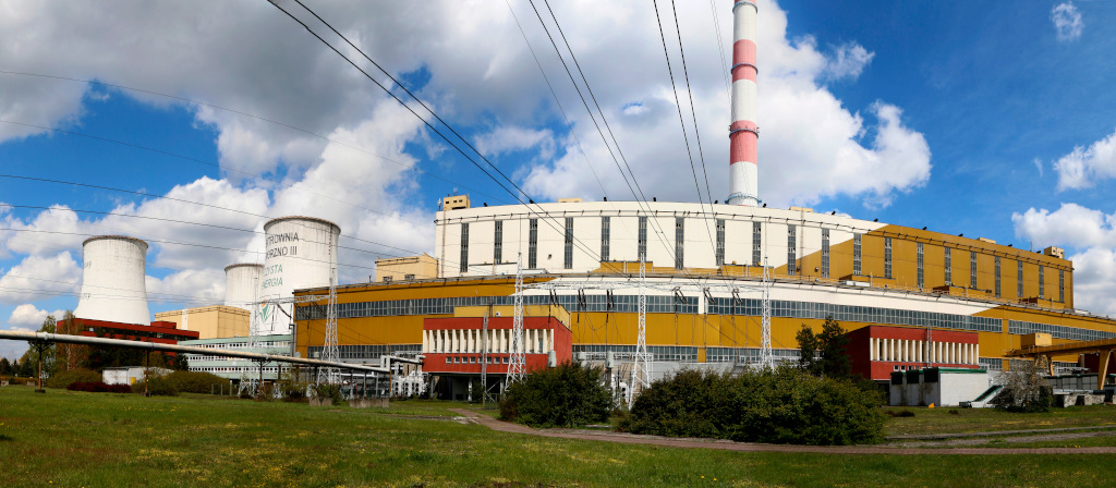 Oddział Elektrownia Jaworzno III budynek maszynowni i chłodnie kominowe